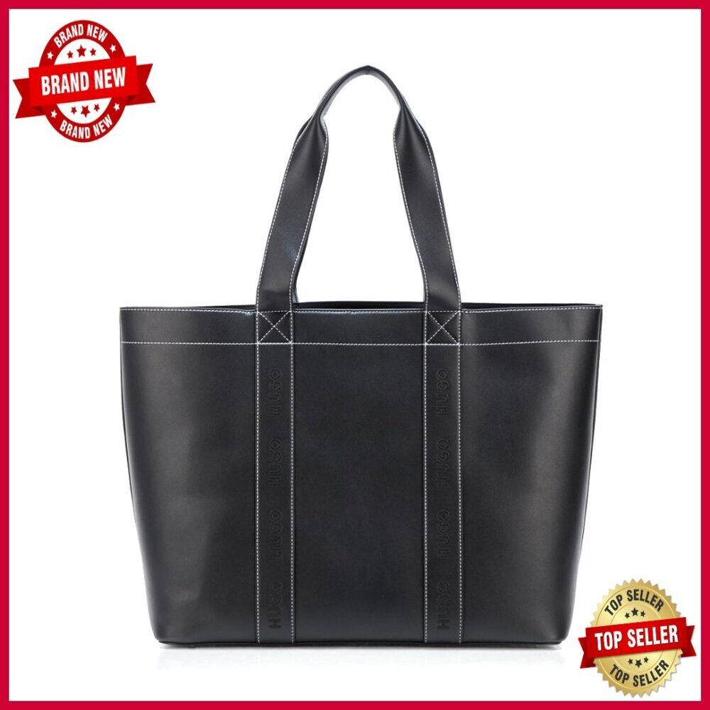 Small Zipper Tote Bag with Top Handles, Polyurethane Material